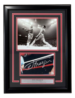 Joe Frazier Signed Reds Custom Framed Cut Display (Beckett) at PristineAuction.com