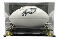 Cooper Dejean Signed Falcons Logo Football with Display Case (Fanatics) at PristineAuction.com