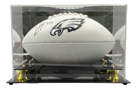 Zack Baun Signed Eagles Logo Football with Display Case (Beckett) at PristineAuction.com