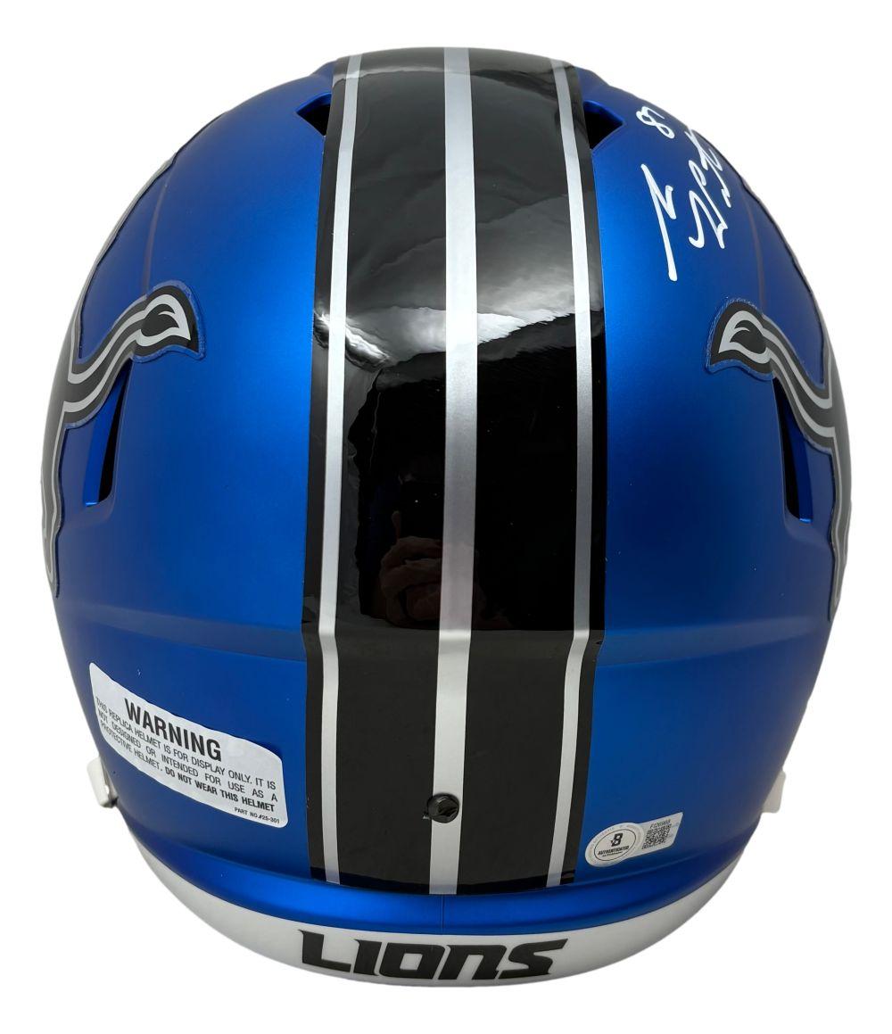 Sam LaPorta Signed Lions Full-Size Alternate Speed Helmet with Display Case (Beckett) at PristineAuction.com Sam LaPorta Signed Lions Full-Size Alternate Speed Helmet with Display Case (Beckett) at PristineAuction.com