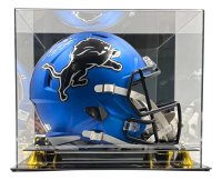 Sam LaPorta Signed Lions Full-Size Alternate Speed Helmet with Display Case (Beckett) at PristineAuction.com
