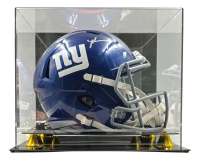Malik Nabers Signed Giants Full-Size Speed Helmet with Display Case (Fanatics) at PristineAuction.com