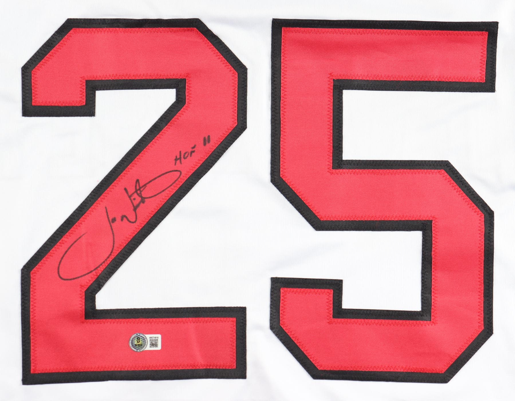 Joe Nieuwendyk Signed Jersey Inscribed "HOF 11" (Beckett) at PristineAuction.com Joe Nieuwendyk Signed Jersey Inscribed "HOF 11" (Beckett) at PristineAuction.com