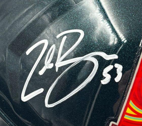 Zack Baun Signed Eagles Super Bowl 59 Champions Full-Size Speed Helmet with Display Case (Beckett) at PristineAuction.com Zack Baun Signed Eagles Super Bowl 59 Champions Full-Size Speed Helmet with Display Case (Beckett) at PristineAuction.com