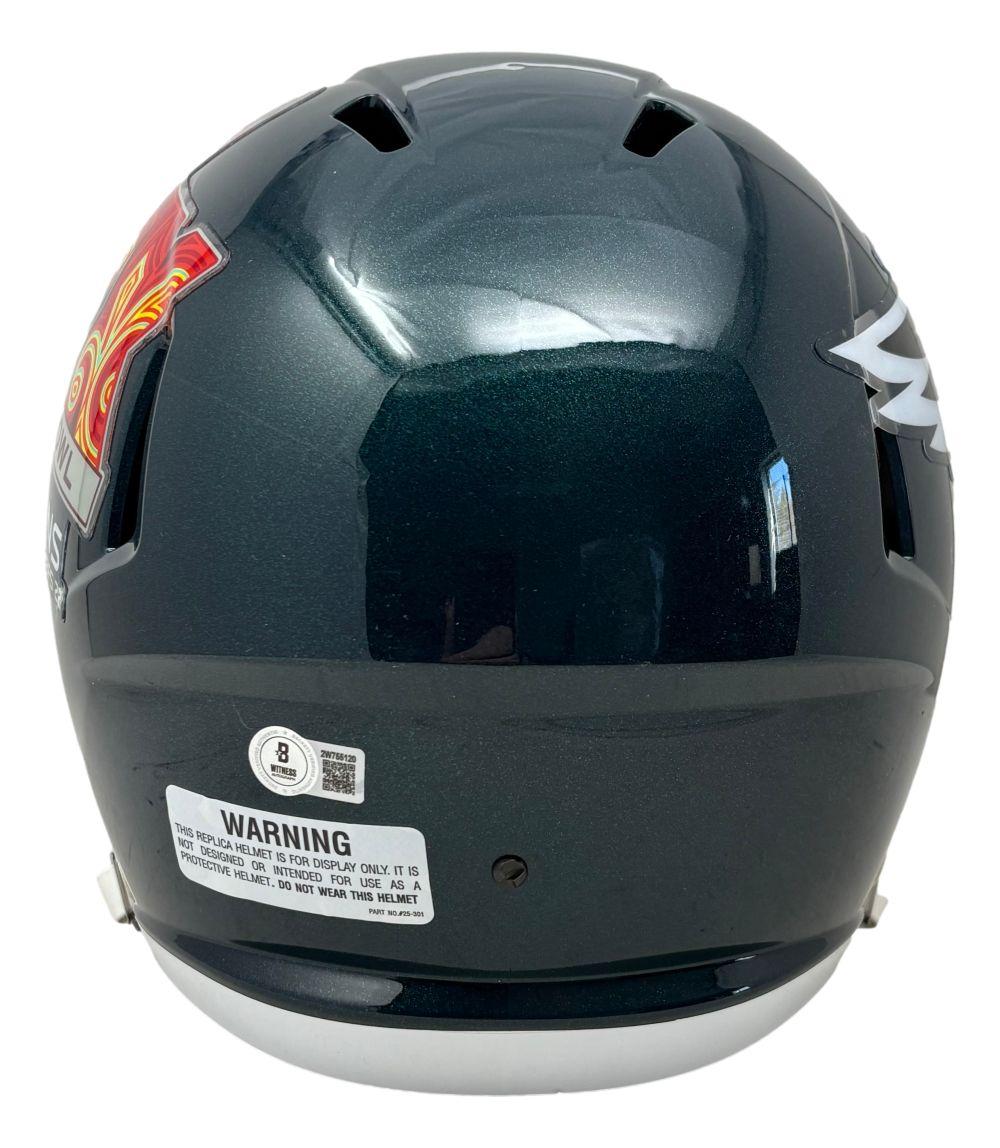 Zack Baun Signed Eagles Super Bowl 59 Champions Full-Size Speed Helmet with Display Case (Beckett) at PristineAuction.com Zack Baun Signed Eagles Super Bowl 59 Champions Full-Size Speed Helmet with Display Case (Beckett) at PristineAuction.com