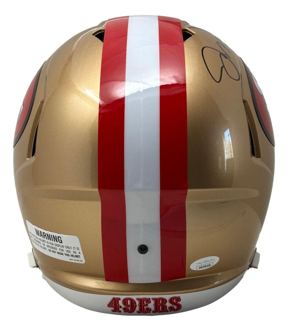 Joe Montana Signed 49ers Full-Size Speed Helmet with Display Case (JSA) at PristineAuction.com Joe Montana Signed 49ers Full-Size Speed Helmet with Display Case (JSA) at PristineAuction.com