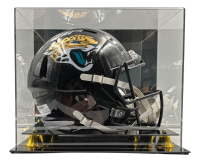 Travis Hunter Signed Jaguars Full-Size Speed Helmet with Display Case (Beckett) at PristineAuction.com
