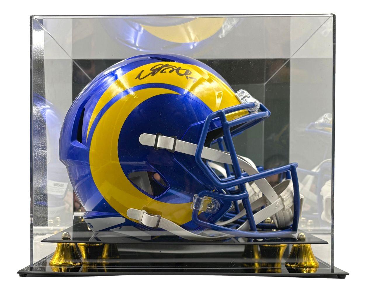 Davante Adams Signed Rams Full-Size Speed Helmet with Display Case (Beckett) at PristineAuction.com Davante Adams Signed Rams Full-Size Speed Helmet with Display Case (Beckett) at PristineAuction.com