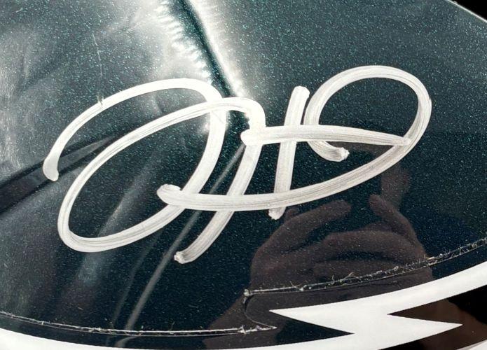 Jalen Hurts Signed Eagles Full-Size Speed Helmet with Display Case (Fanatics) at PristineAuction.com Jalen Hurts Signed Eagles Full-Size Speed Helmet with Display Case (Fanatics) at PristineAuction.com