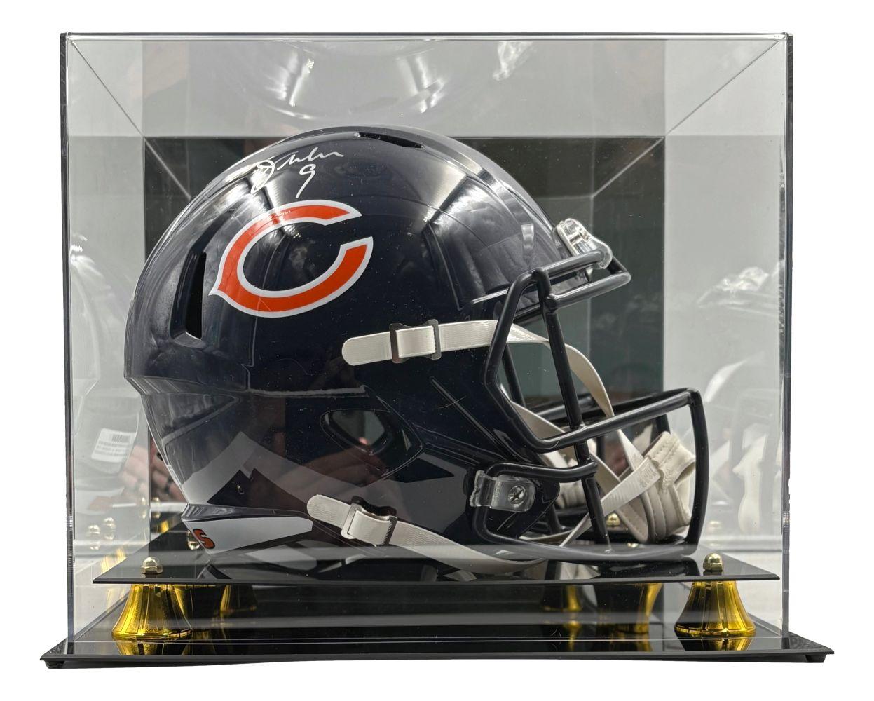 Jim McMahon Signed Bears Full-Size Speed Helmet with Display Case (Beckett) at PristineAuction.com Jim McMahon Signed Bears Full-Size Speed Helmet with Display Case (Beckett) at PristineAuction.com
