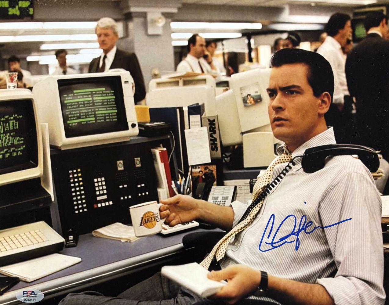 Charlie Sheen Signed "Wall Street" 11x14 Photo (PSA) at PristineAuction.com Charlie Sheen Signed "Wall Street" 11x14 Photo (PSA) at PristineAuction.com