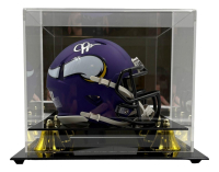 Justin Jefferson Signed Vikings Speed Mini Helmet with Display Case (Beckett) at PristineAuction.com