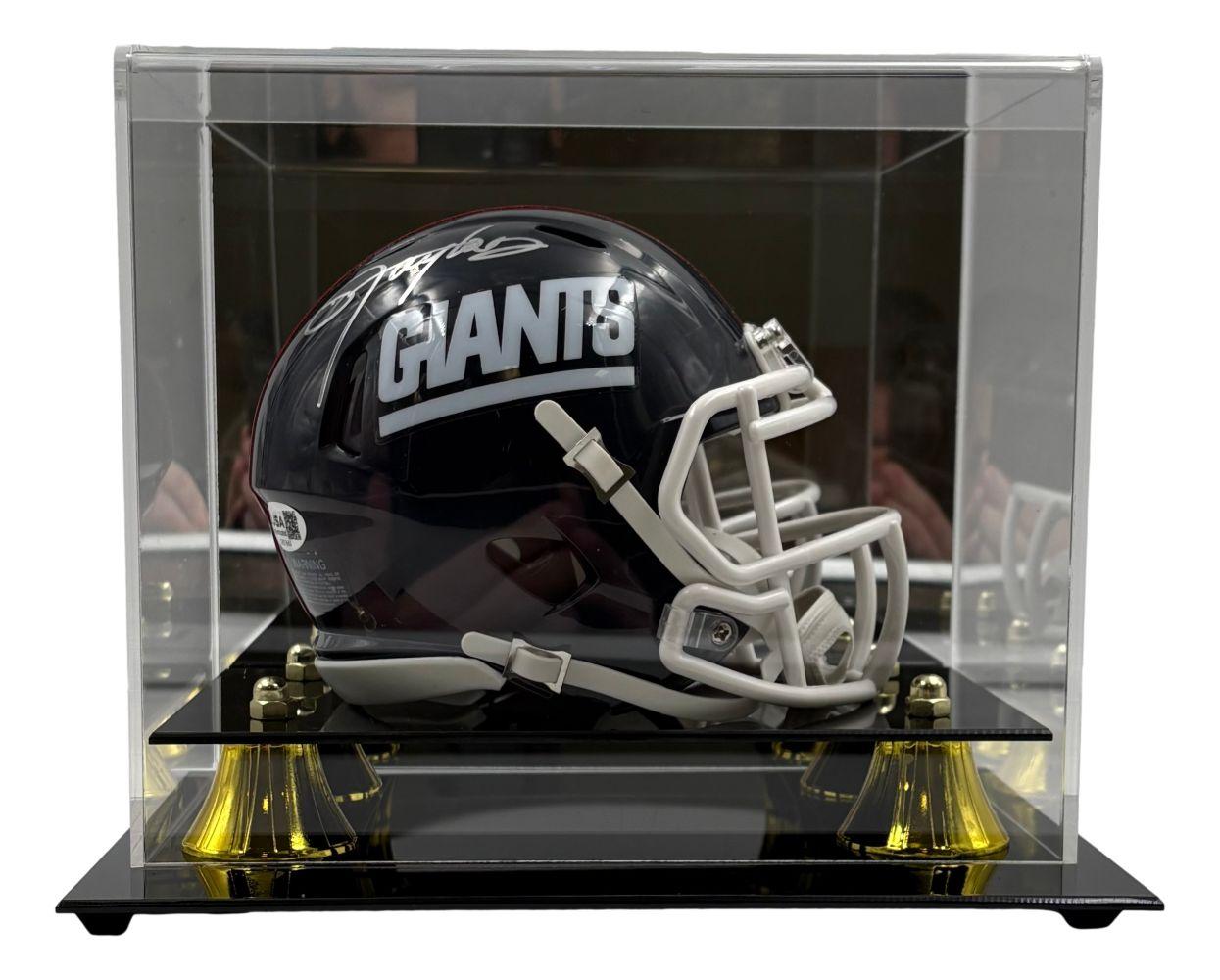 Lawrence Taylor Signed Giants Throwback Alternate Speed Mini Helmet with Display Case (JSA) at PristineAuction.com Lawrence Taylor Signed Giants Throwback Alternate Speed Mini Helmet with Display Case (JSA) at PristineAuction.com