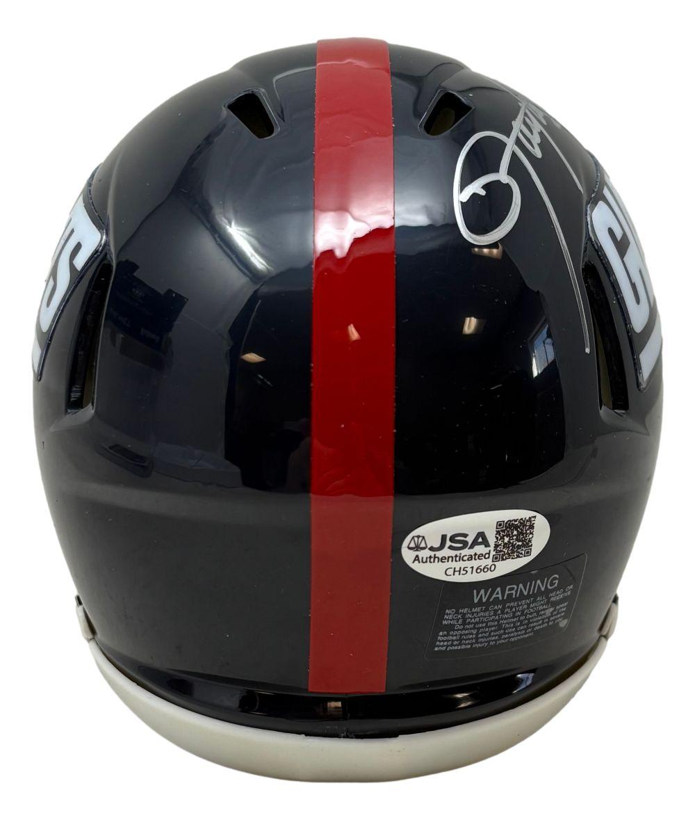 Lawrence Taylor Signed Giants Throwback Alternate Speed Mini Helmet with Display Case (JSA) at PristineAuction.com Lawrence Taylor Signed Giants Throwback Alternate Speed Mini Helmet with Display Case (JSA) at PristineAuction.com