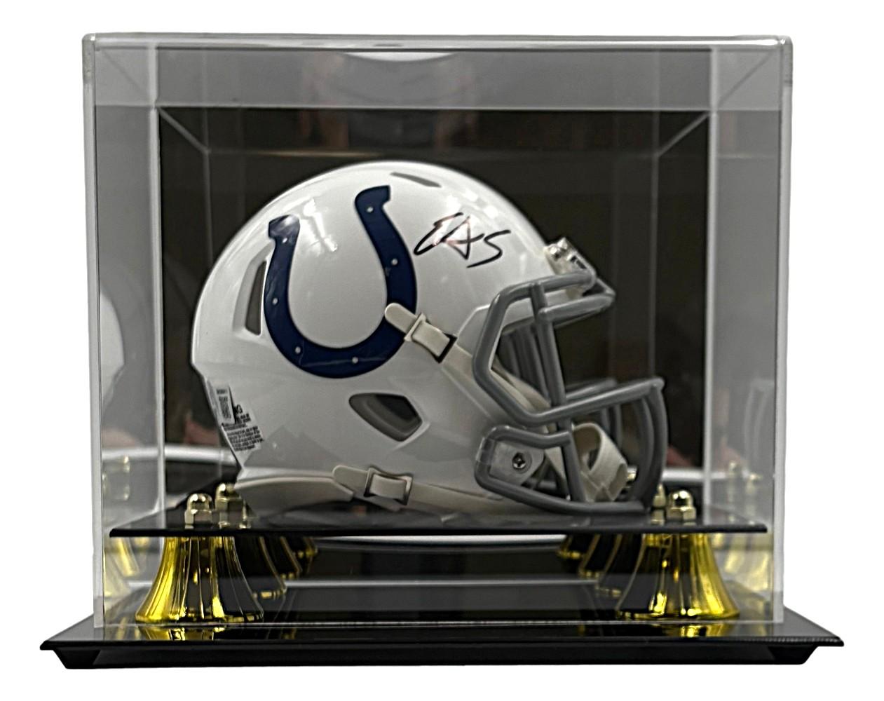 Edgerrin James Signed Colts Speed Mini Helmet with Display Case (Beckett) at PristineAuction.com Edgerrin James Signed Colts Speed Mini Helmet with Display Case (Beckett) at PristineAuction.com