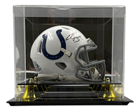 Edgerrin James Signed Colts Speed Mini Helmet with Display Case (Beckett) at PristineAuction.com