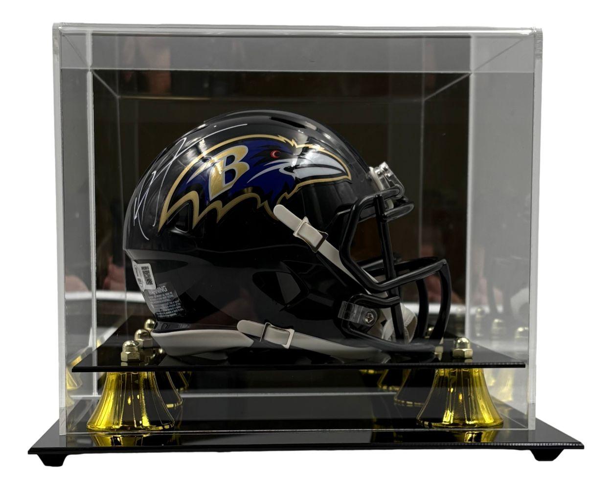 Ray Lewis Signed Ravens Speed Mini Helmet with Display Case (Beckett) at PristineAuction.com Ray Lewis Signed Ravens Speed Mini Helmet with Display Case (Beckett) at PristineAuction.com