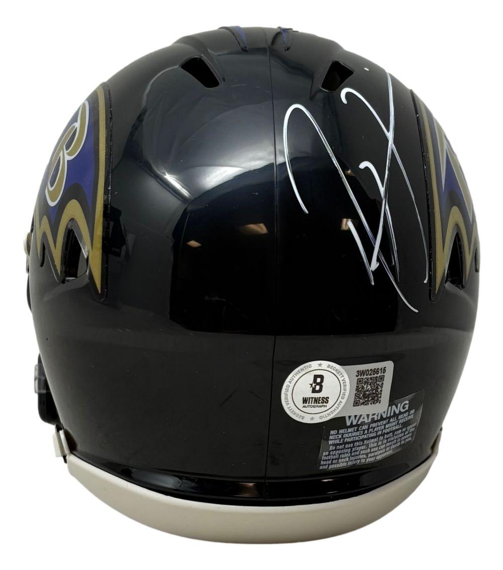 Ray Lewis Signed Ravens Speed Mini Helmet with Display Case (Beckett) at PristineAuction.com Ray Lewis Signed Ravens Speed Mini Helmet with Display Case (Beckett) at PristineAuction.com