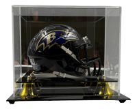 Ray Lewis Signed Ravens Speed Mini Helmet with Display Case (Beckett) at PristineAuction.com