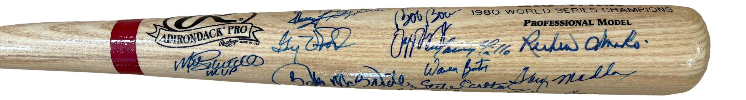 1980 Phillies Rawlings Adirondack Baseball Team-Signed By (24) with Mike Schmidt, Pete Rose, Steve Carlton (JSA) at PristineAuction.com 1980 Phillies Rawlings Adirondack Baseball Team-Signed By (24) with Mike Schmidt, Pete Rose, Steve Carlton (JSA) at PristineAuction.com