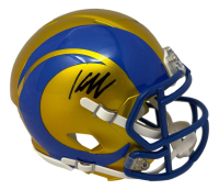 Kyren Williams Signed Rams Flash Alternate Speed Mini Helmet (JSA) at PristineAuction.com