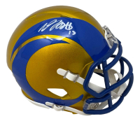 Davante Adams Signed Rams Flash Alternate Speed Mini Helmet (JSA) at PristineAuction.com