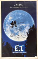 "E.T. the Extra-Terrestrial" 24x36 Poster Cast-Signed & Inscribed by (4) with Henry Thomas, Matthew De Merritt, Robert MacNaughton & Dee Wallace (JSA) at PristineAuction.com