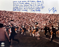 Rudy Ruettiger & Sean Astin Signed Notre Dame Fighting Irish 16x20 Photo with Extensive Movie Inscription (Beckett & JSA) at PristineAuction.com