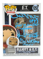 "E.T. The Extra Terrestrial" #1252 Elliot & E.T. Funko Pop! Vinyl Figure Signed & Inscribed By (4) with Henry Thomas, Matthew De Merritt, Robert MacNaughton & Dee Wallace (JSA) at PristineAuction.com