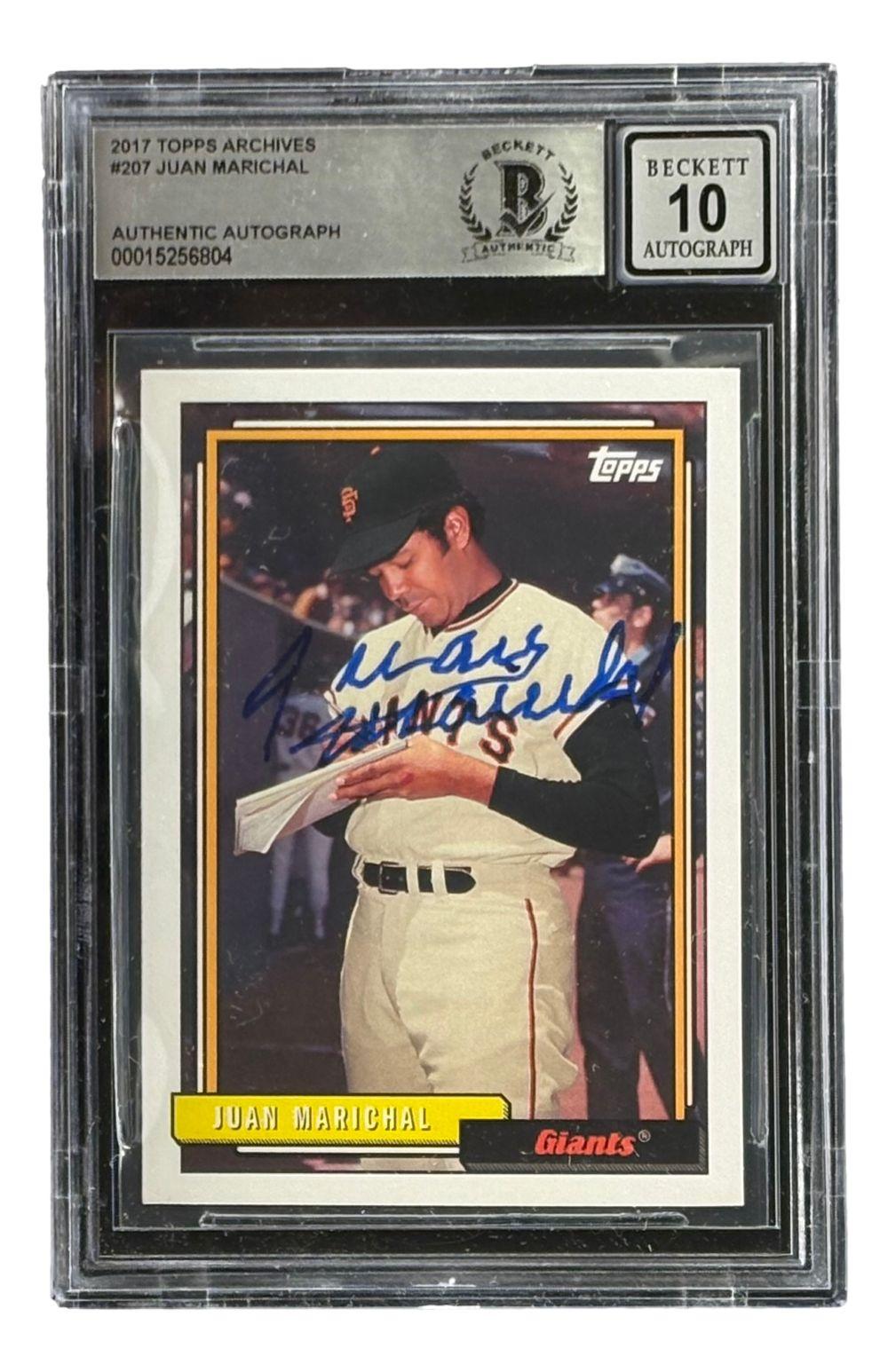 Juan Marichal Signed 2017 Topps #207 (BGS | Auto 10) at PristineAuction.com Juan Marichal Signed 2017 Topps #207 (BGS | Auto 10) at PristineAuction.com