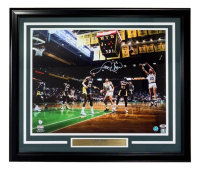 Larry Bird Signed Celtics Custom Framed Photo (PSA & Bird) at PristineAuction.com