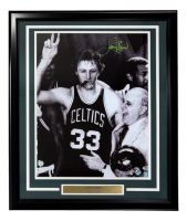 Larry Bird Signed Celtics Custom Framed Photo (PSA & Bird) at PristineAuction.com
