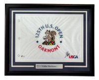 Collin Morikawa Signed 125th PGA US Open Custom Framed Golf Flag (Beckett) at PristineAuction.com