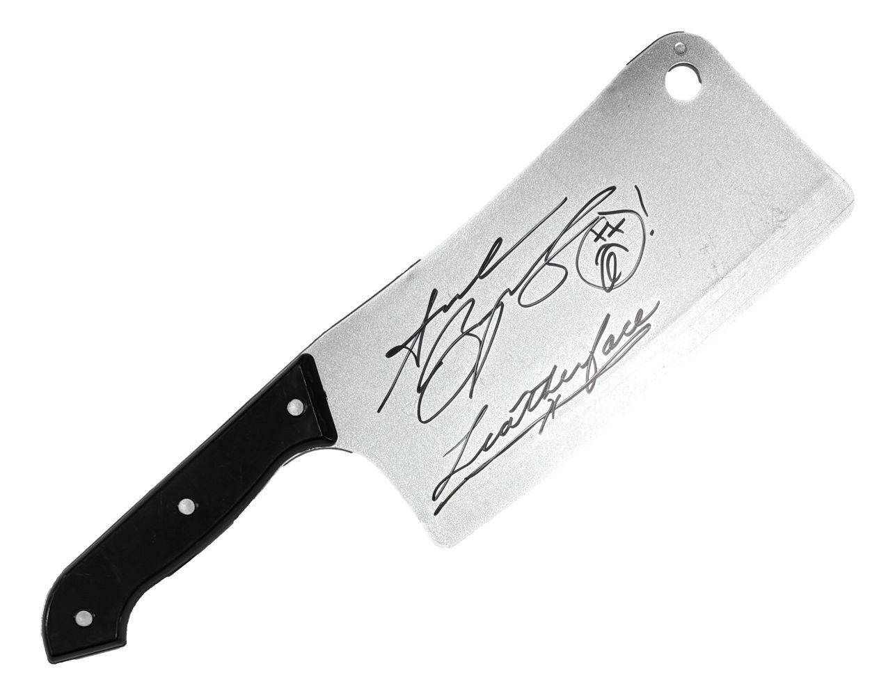 Andrew Bryniarski Signed "The Texas Chainsaw Massacre" Toy Butcher Knife Inscribed "Leatherface" (JSA) at PristineAuction.com Andrew Bryniarski Signed "The Texas Chainsaw Massacre" Toy Butcher Knife Inscribed "Leatherface" (JSA) at PristineAuction.com