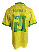 Endrick Signed Brazil National Team Nike Authentic Jersey (Beckett) at PristineAuction.com