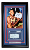 Wilt Chamberlain Signed 76ers Custom Framed Bank Check (BGS | Auto 8) at PristineAuction.com