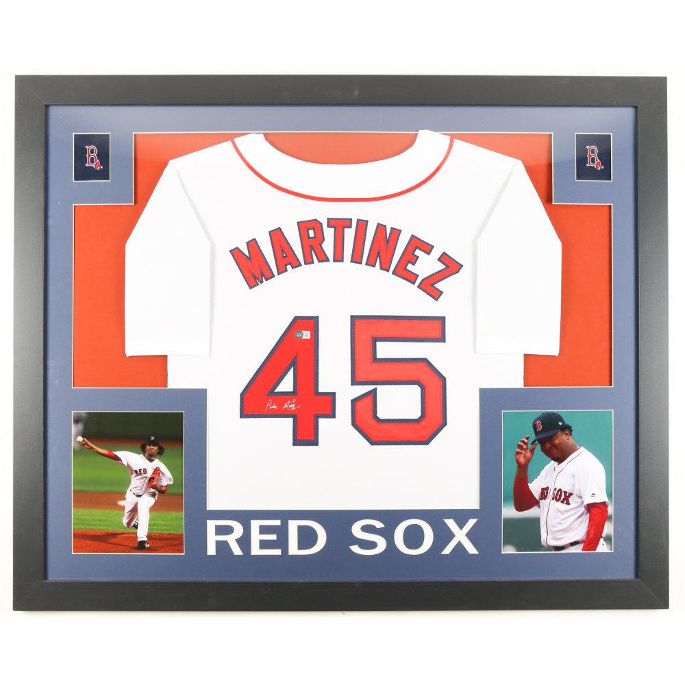 Pedro Martinez Signed Custom Framed Jersey Display (Beckett) at PristineAuction.com