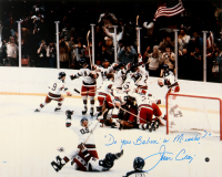 Jim Craig Signed Team USA 16x20 Photo Inscribed "Do you Believe in Miracles" (Steiner) at PristineAuction.com