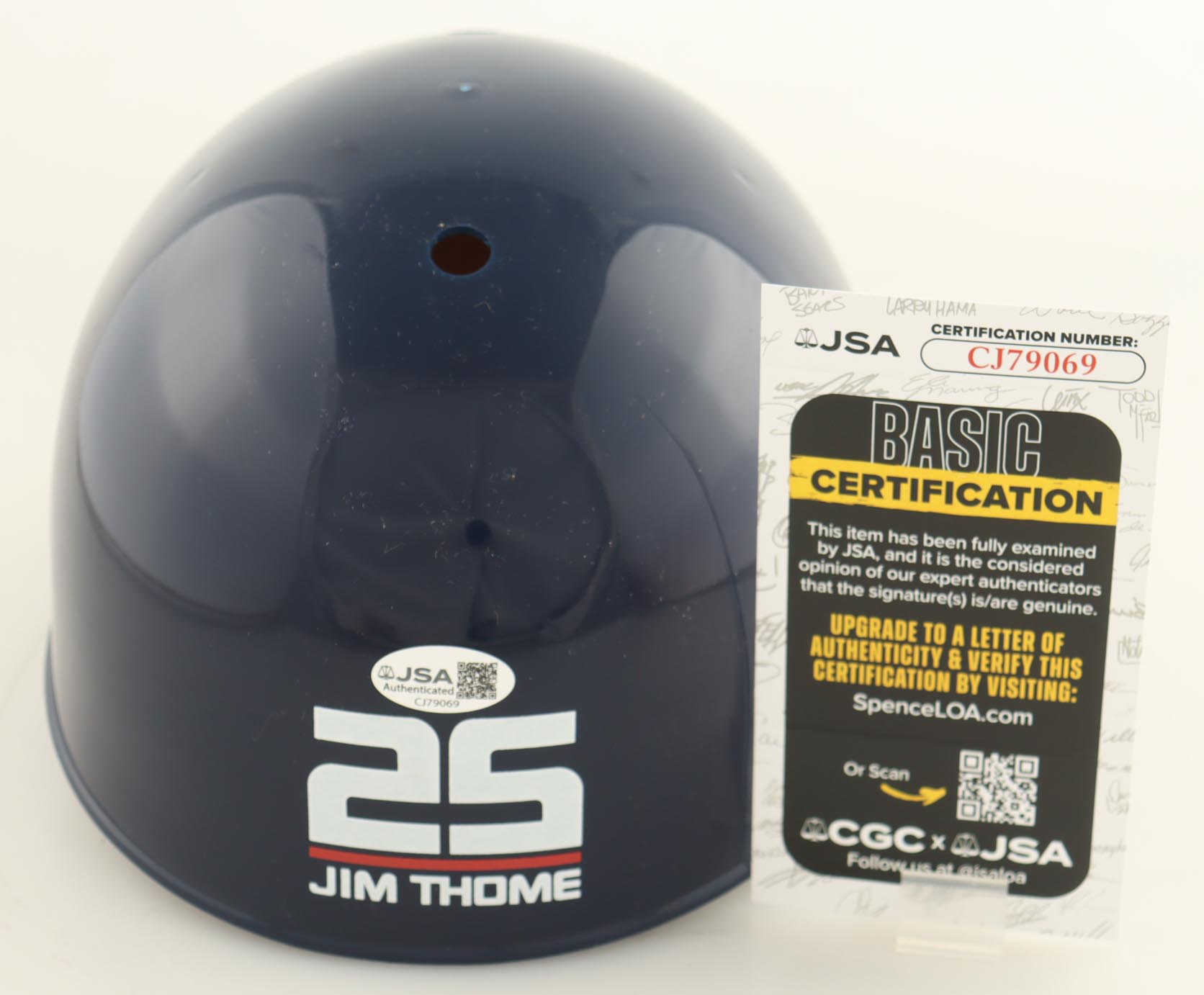 Jim Thome Signed Indians Full-Size Batting Helmet (JSA) at PristineAuction.com Jim Thome Signed Indians Full-Size Batting Helmet (JSA) at PristineAuction.com