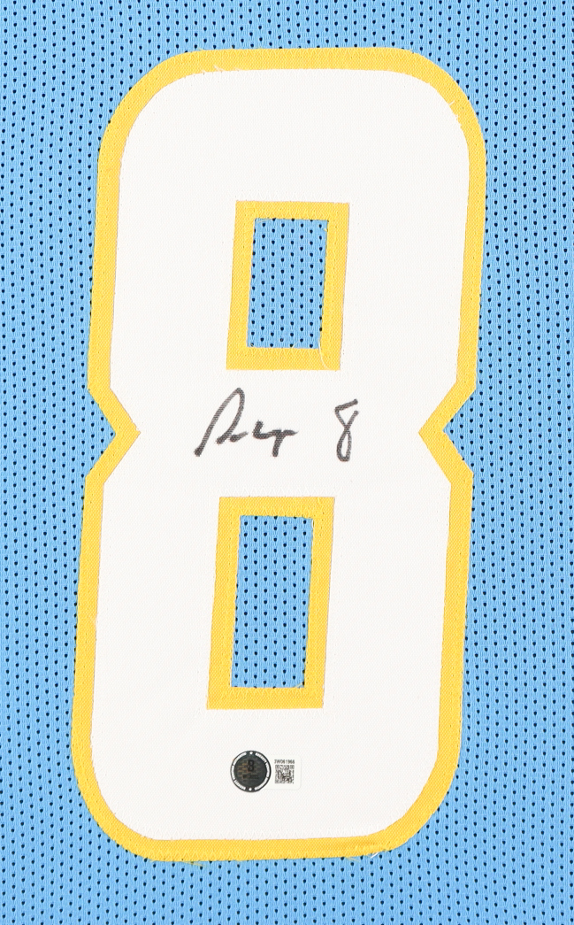 Omarion Hampton Signed Custom Framed Jersey Display (Beckett) at PristineAuction.com Omarion Hampton Signed Custom Framed Jersey Display (Beckett) at PristineAuction.com