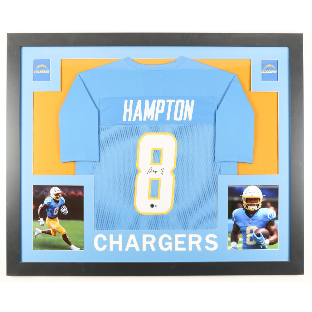 Omarion Hampton Signed Custom Framed Jersey Display (Beckett) at PristineAuction.com