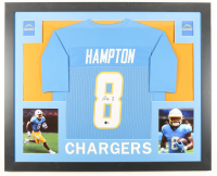 Omarion Hampton Signed Custom Framed Jersey Display (Beckett) at PristineAuction.com