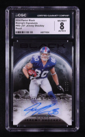 Jeremy Shockey 2024 Panini Black Midnight Signatures Royal #9 #50/50 (CGC 8 | Autograph Graded 9) at PristineAuction.com