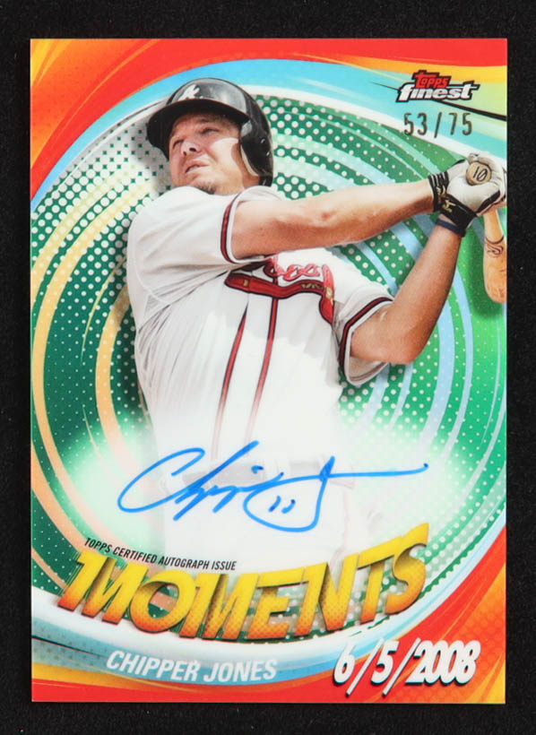 Chipper Jones 2025 Finest Moments Autographs Green Refractors #FMACJ #53/75 at PristineAuction.com Chipper Jones 2025 Finest Moments Autographs Green Refractors #FMACJ #53/75 at PristineAuction.com