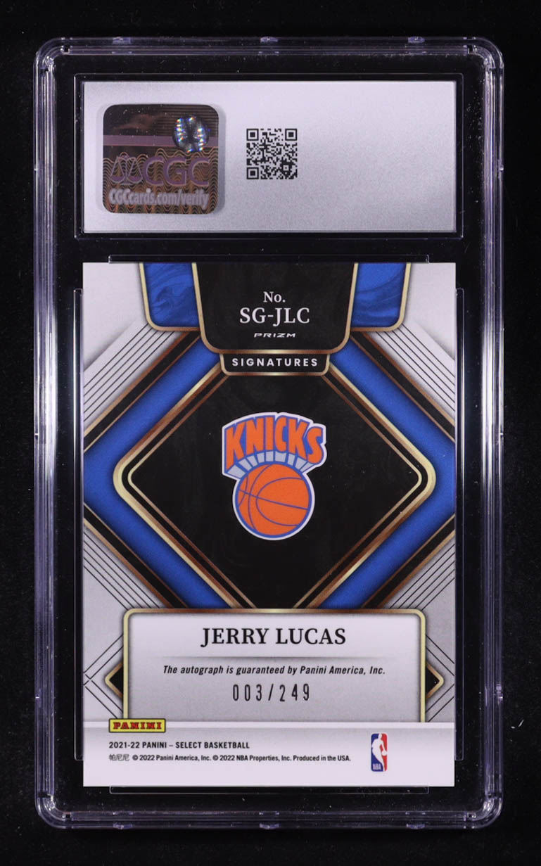 Jerry Lucas 2021-22 Select Signatures #27 #003/249 (CGC 10 | Autograph Graded 9) at PristineAuction.com Jerry Lucas 2021-22 Select Signatures #27 #003/249 (CGC 10 | Autograph Graded 9) at PristineAuction.com