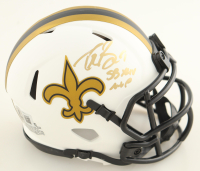 Drew Brees Signed Saints Lunar Eclipse Alternate Speed Mini Helmet Inscribed "SB XLIV MVP" (Beckett) at PristineAuction.com