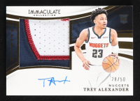 Trey Alexander 2024-25 Immaculate Collection Premium Patch Autographs #80 #28/50 RC at PristineAuction.com