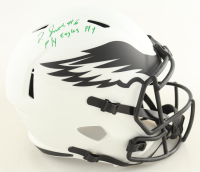 DeVonta Smith Signed Eagles Full-Size Lunar Eclipse Alternate Speed Helmet Inscribed "Fly Eagles Fly" (Beckett) at PristineAuction.com