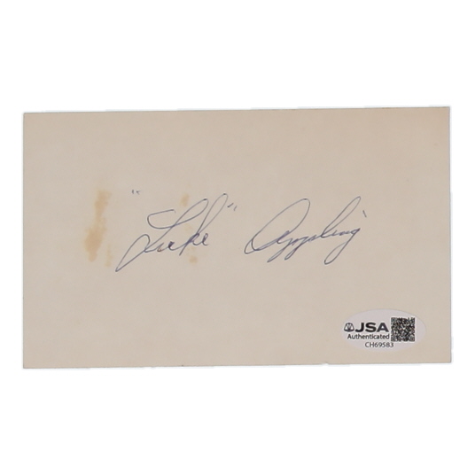 Luke Appling Signed Index Card (JSA) at PristineAuction.com Luke Appling Signed Index Card (JSA) at PristineAuction.com