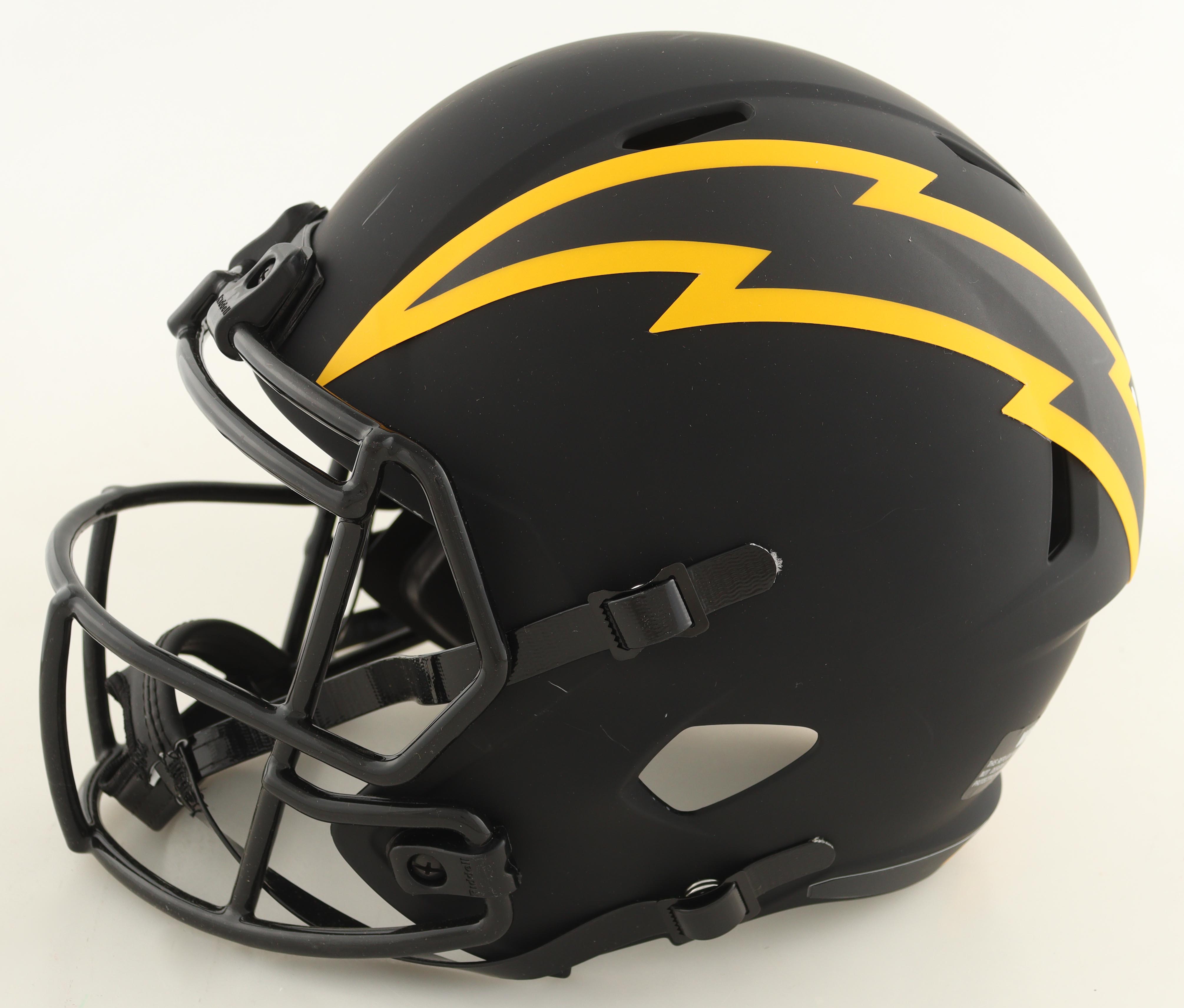 Justin Herbert Signed Chargers Full-Size Eclipse Alternate Speed Helmet Inscribed "2020 NFL ROY" (Beckett) at PristineAuction.com Justin Herbert Signed Chargers Full-Size Eclipse Alternate Speed Helmet Inscribed "2020 NFL ROY" (Beckett) at PristineAuction.com